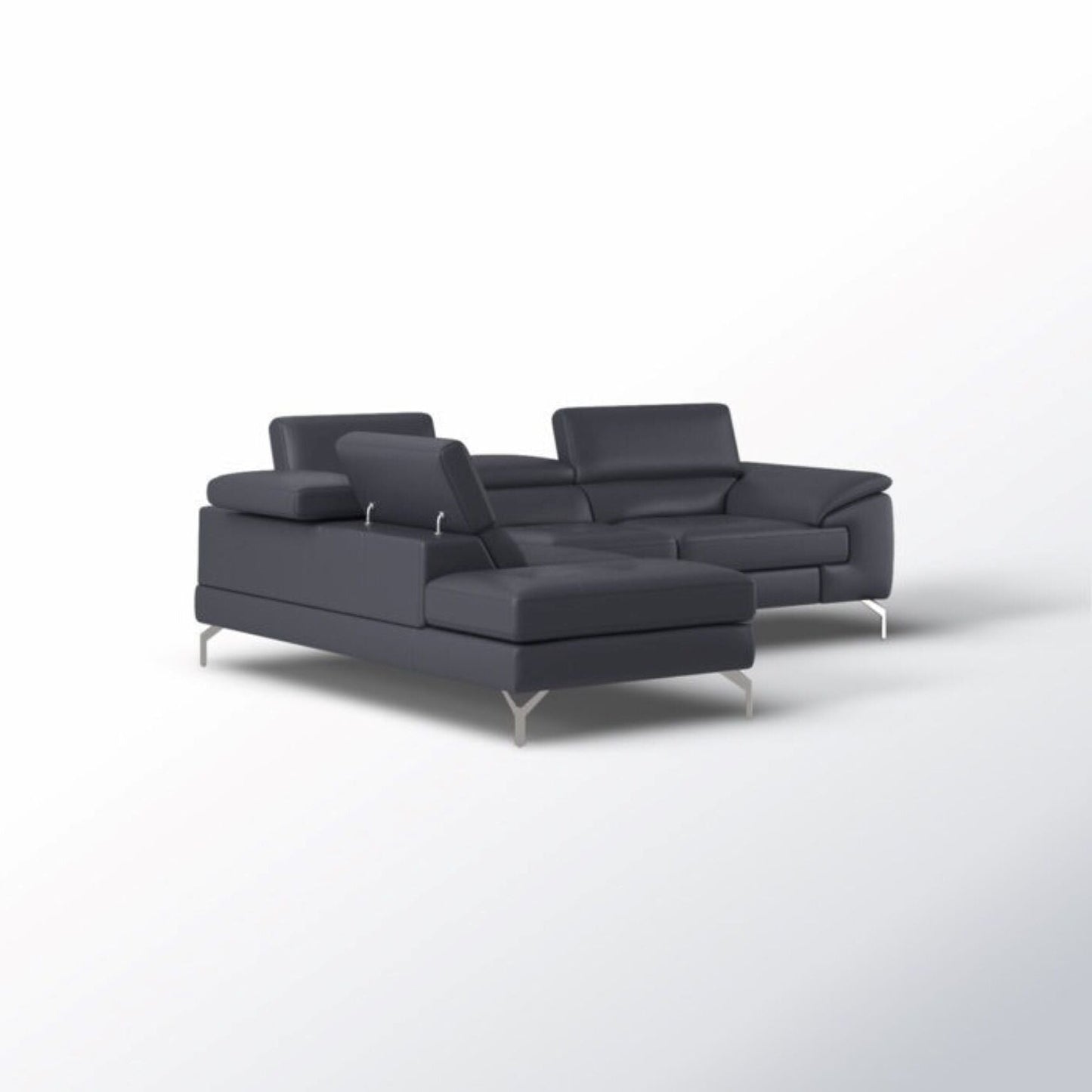 Crasio 5 Seater L Shape Leatherette Sofa For Living Room - Torque India