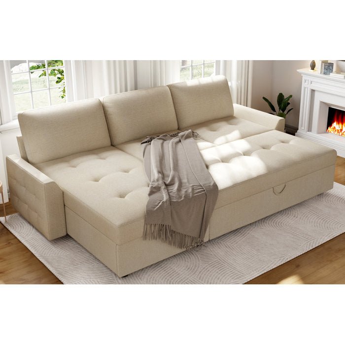 Cratio 4 Seater Sofa | Convertible Bed With Storage - Torque India