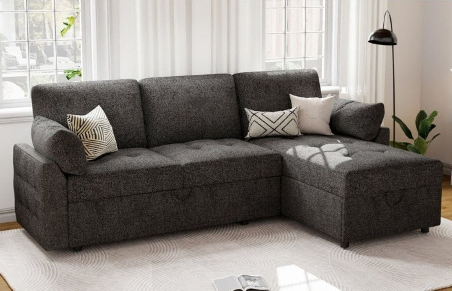 Cratio 4 Seater Sofa | Convertible Bed With Storage - TORQUE INNOVATIONS PRIVATE LIMITED