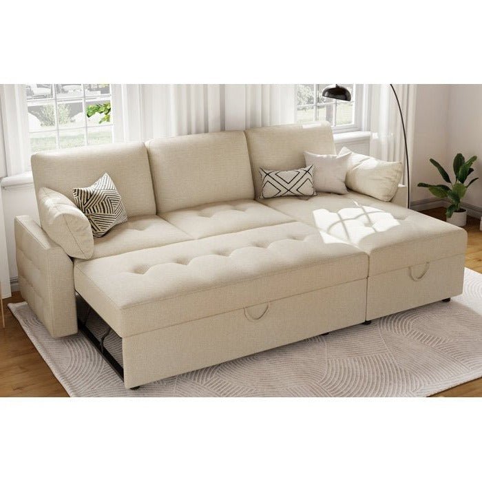 Cratio 4 Seater Sofa | Convertible Bed With Storage - TORQUE INNOVATIONS PRIVATE LIMITED