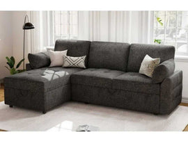 Cratio 4 Seater Sofa | Convertible Bed With Storage - Torque India