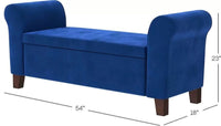 Crystal 2 Seater Upholstered Storage Bench - Torque India