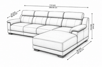 Marvella 5 Seater Modern Leatherette Sofa Set for Living Room | Premium L Shape Corner Sofa