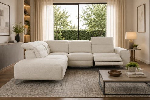 Carlos 5 Seater Manual Recliner L Shape Sofa for Living Room | Premium L shape Recliner Sofa Set