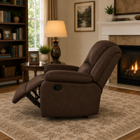 Henry 1 Seater Fabric Manual Recliner | Premium Fabric Recliner Chair for Living Room