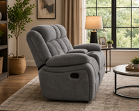 Pawel Manual Suede Leatherette Recliner