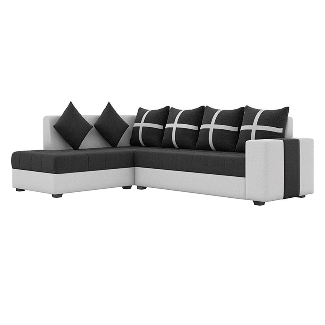 Jamestown L Shape Fabric Sofa Set For Living Room