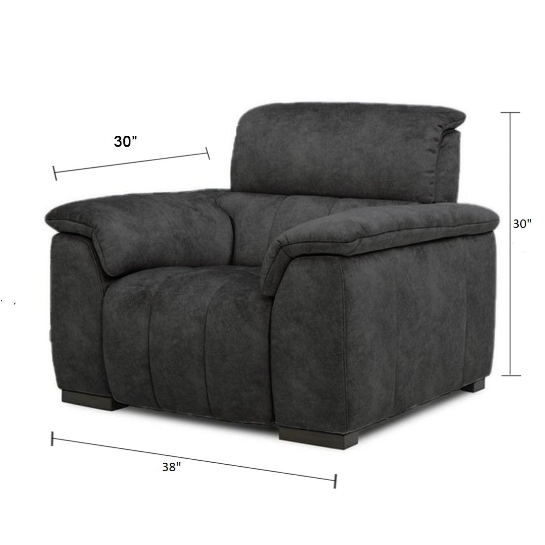 Casanoy 1 Seater Fabric Sofa for Living Room | 1 Seater Fabric Sofa