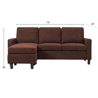 Torque India Swan 3 Seater L Shape Sofa With Ottoman For Living Room