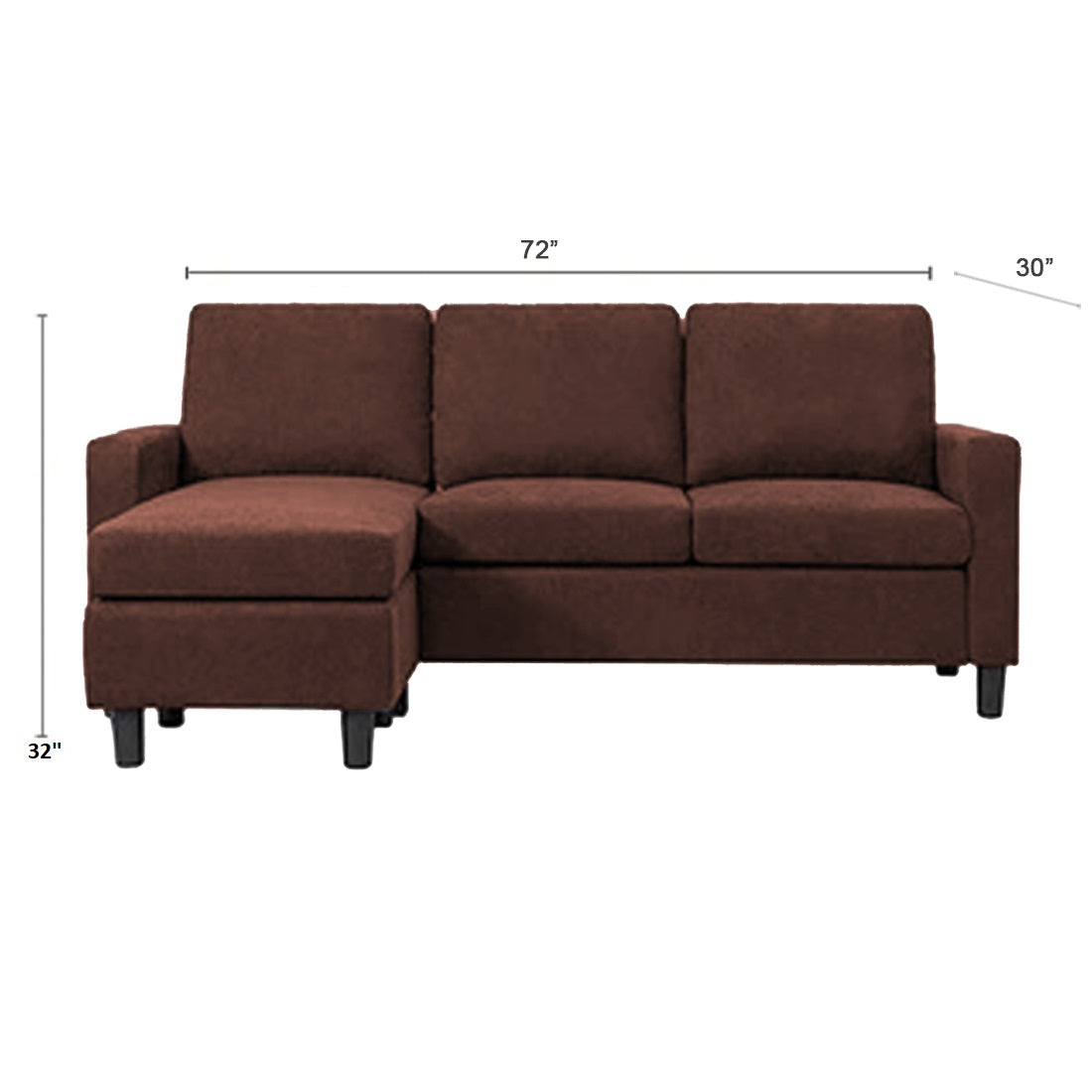Swan 3 Seater Sofa With Ottoman For Living Room