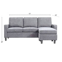 Torque India Swan 3 Seater L Shape Sofa With Ottoman For Living Room