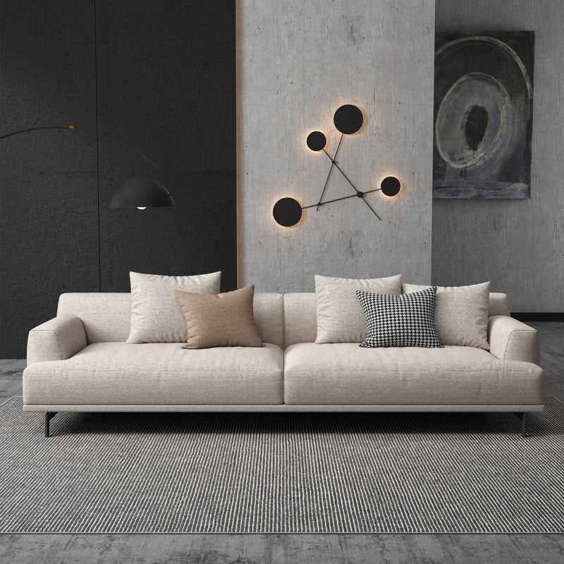 Modern Amsterdam 6 Seater Fabric Sofa Set (3+2+1) with Solid Wood Frame & Premium Cushions
