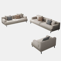 Modern Amsterdam 6 Seater Fabric Sofa Set (3+2+1) with Solid Wood Frame & Premium Cushions