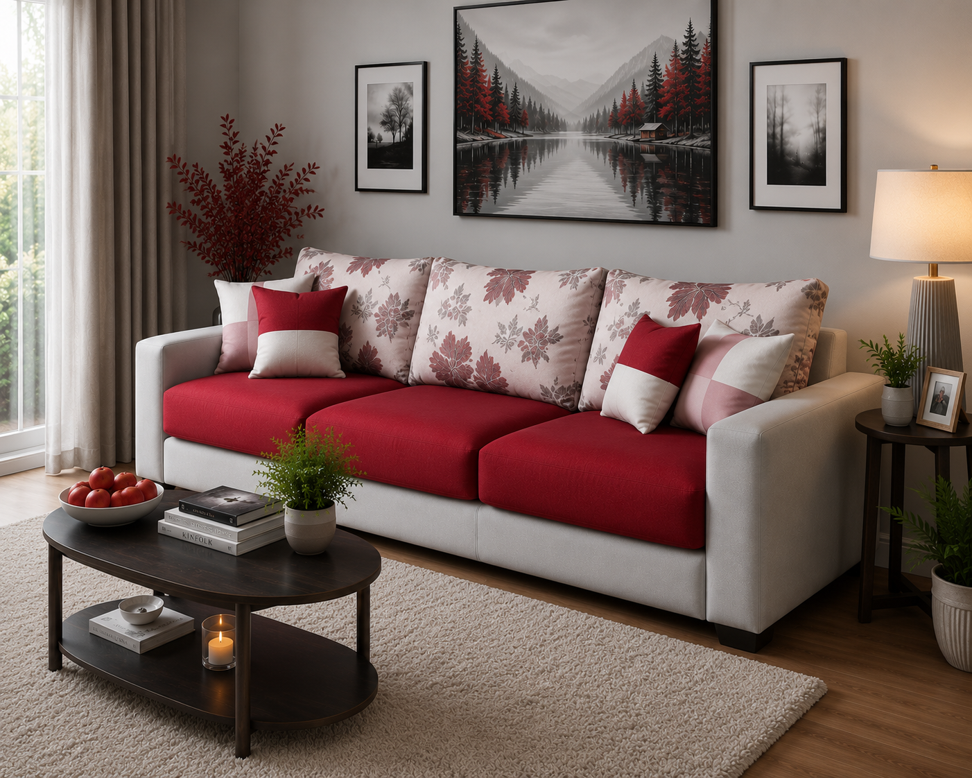 Wayland Modern Living Room Fabric Sofa – Luxury Comfortable Designer Sofa Set
