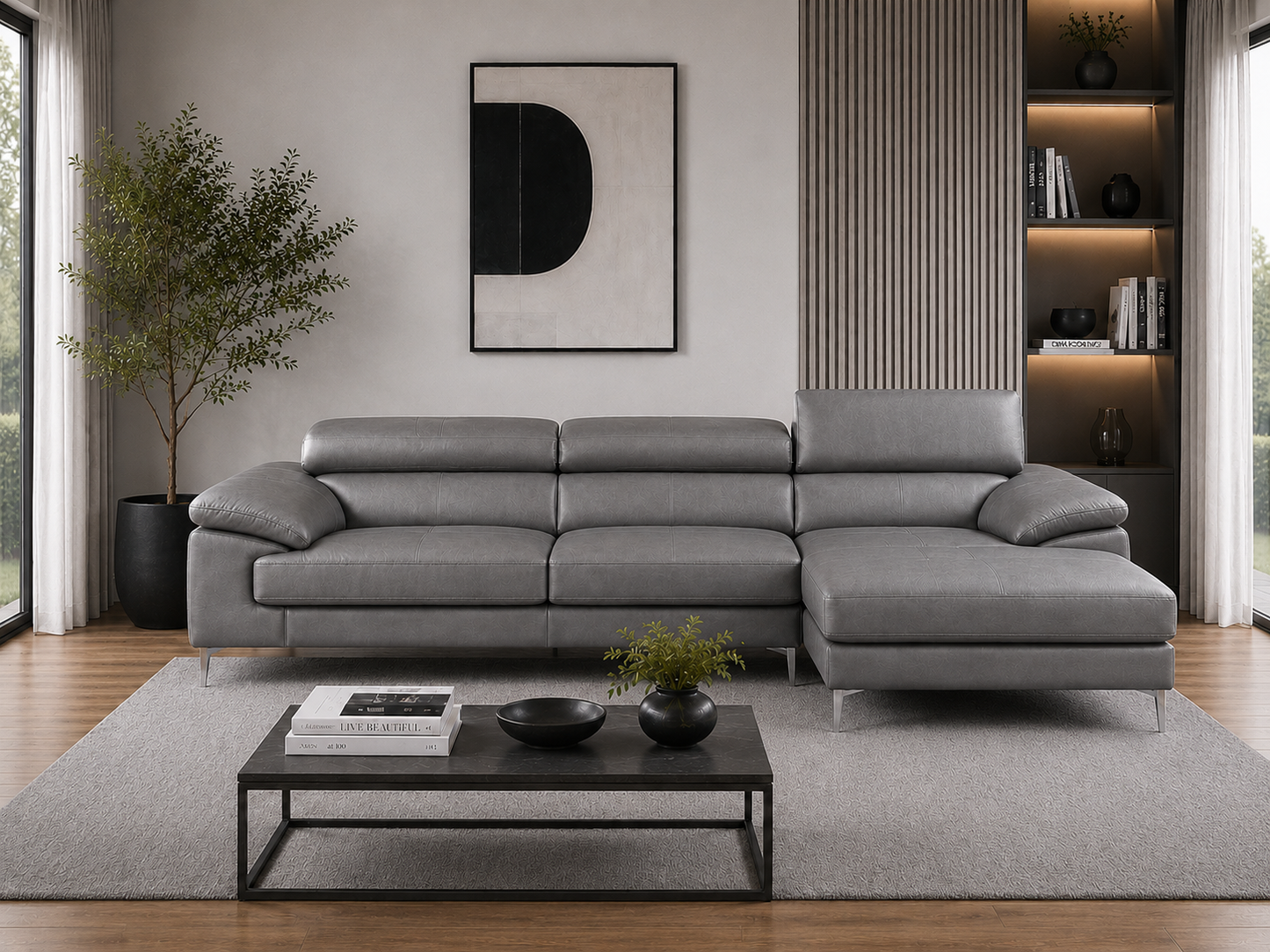 Renzo Leatherette Sofa For Living Room