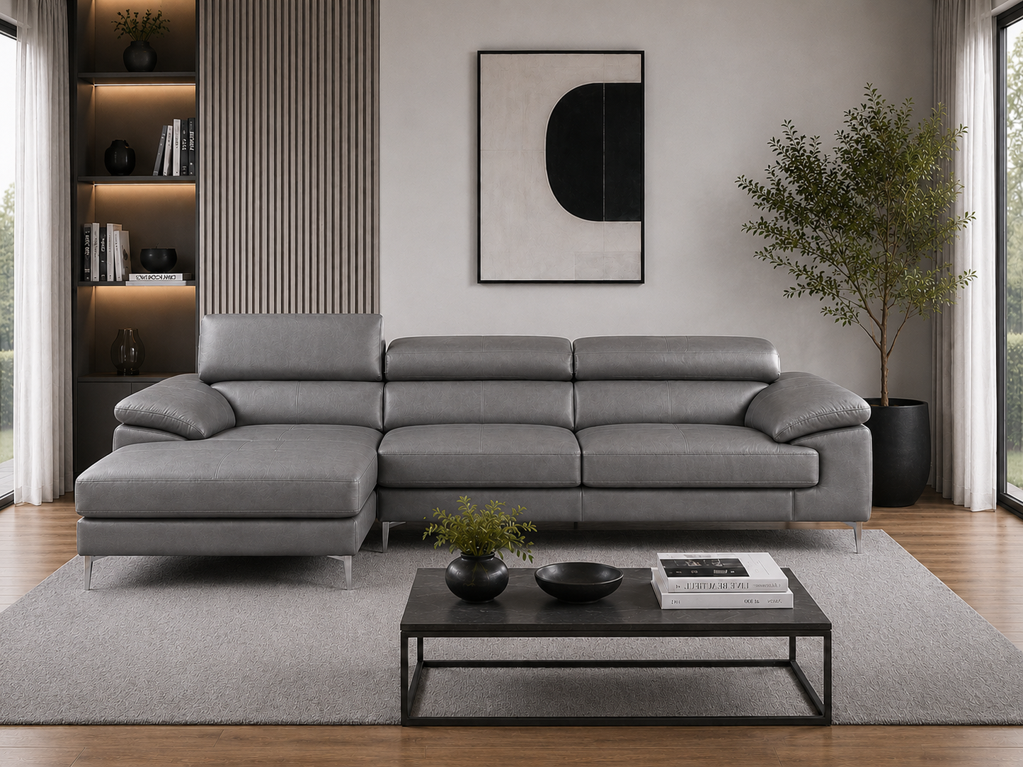 Renzo Leatherette Sofa For Living Room