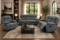 Pawel Manual Suede Leatherette Recliner