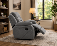 Pawel Manual Suede Leatherette Recliner