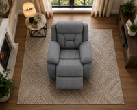 Pawel Manual Suede Leatherette Recliner