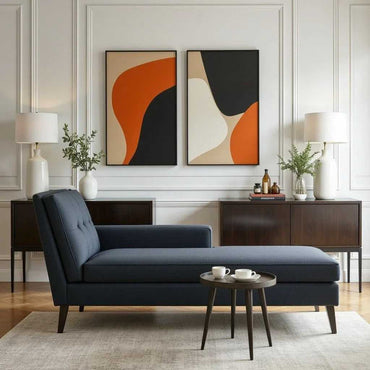 Elise Chaise Longue Sofa Couch Sofa Armchair Chaise Relax Lounger Lounge Sofa/Luxury chaise Lounge Fabric - Torque India