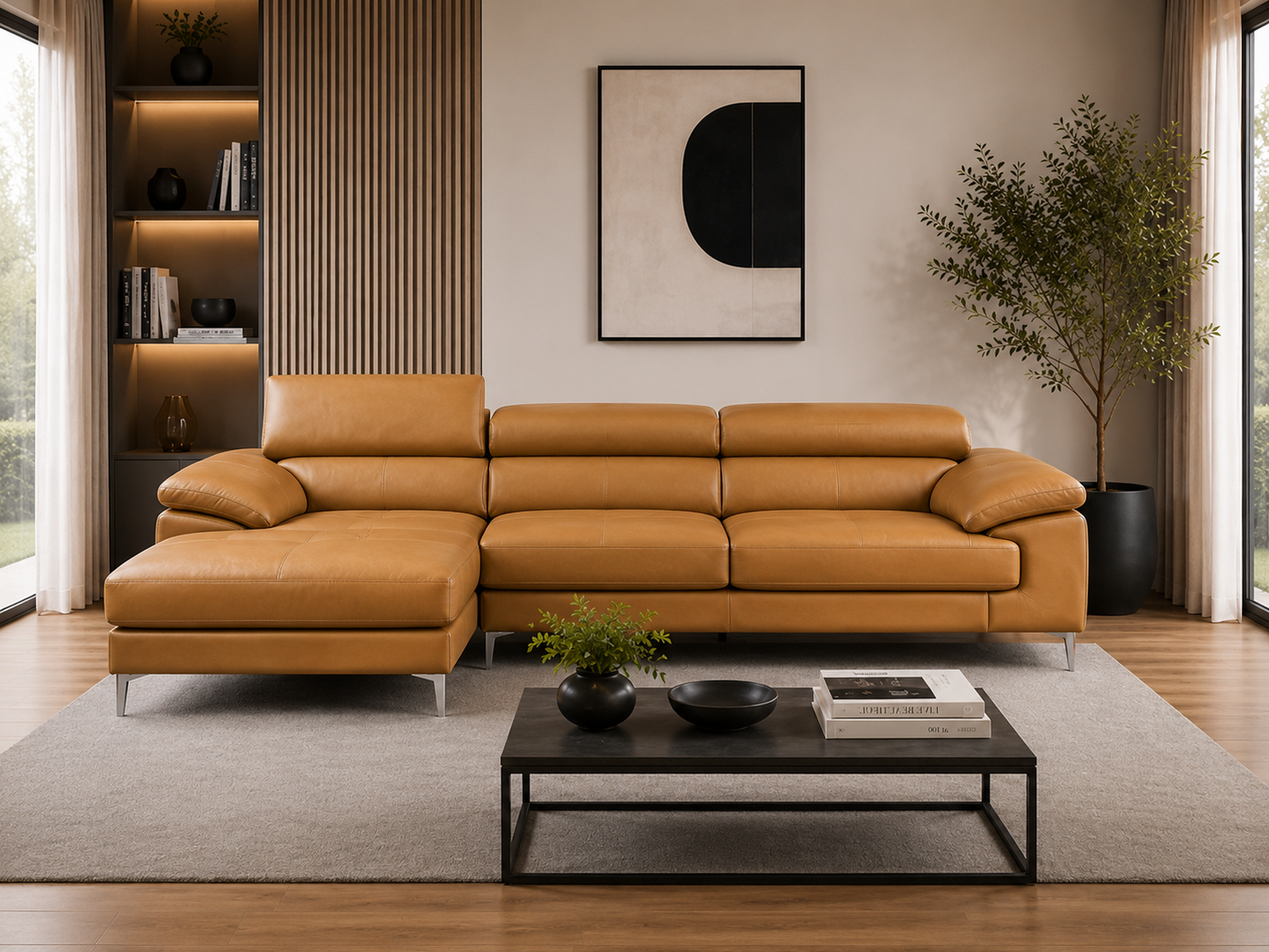 Renzo Leatherette Sofa For Living Room