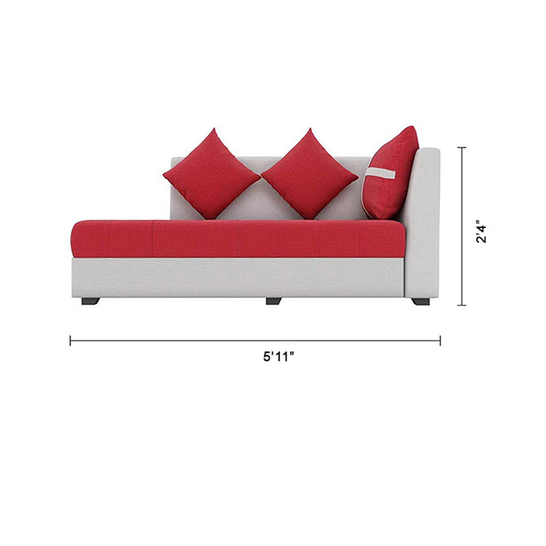Jamestown L Shape Fabric Sofa Set For Living Room