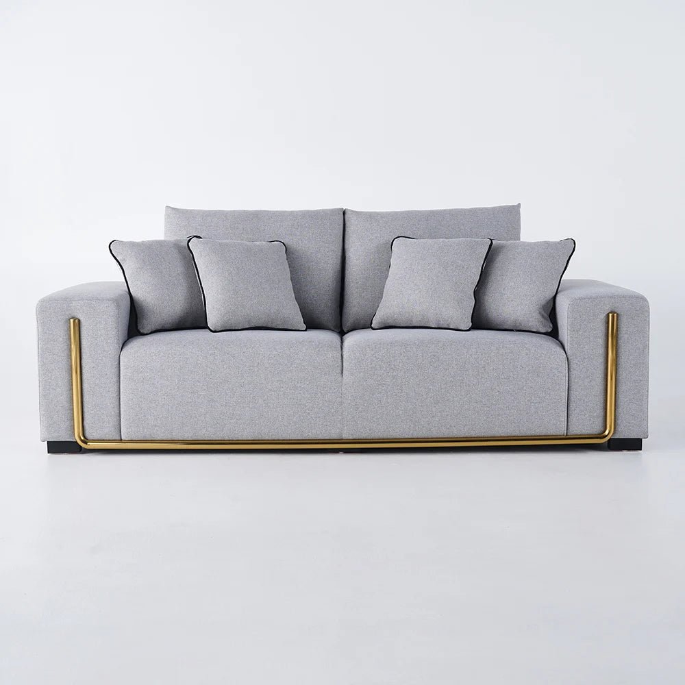 Gloria 2 Seater Premium Fabric Sofa For Living Room - TORQUE INNOVATIONS PRIVATE LIMITED