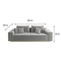 Gloria 2 Seater Premium Fabric Sofa For Living Room - TORQUE INNOVATIONS PRIVATE LIMITED