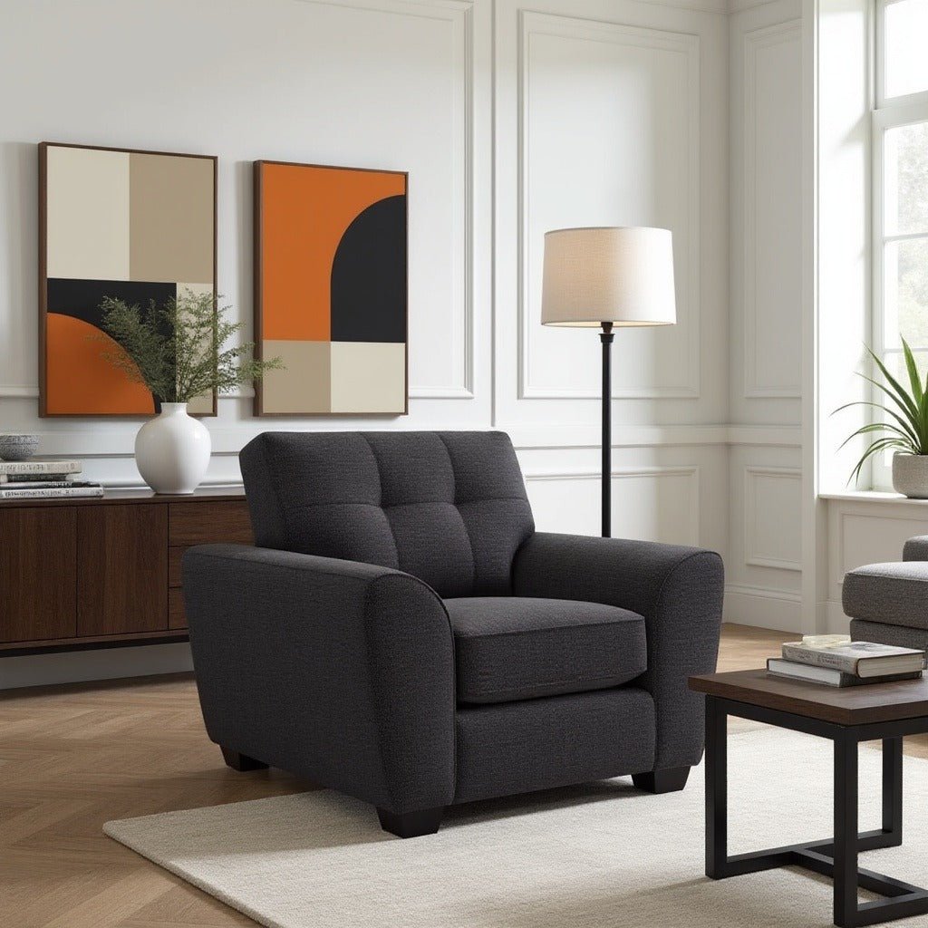Hatfield 1 Seater Fabric Sofa for Living Room - Torque India