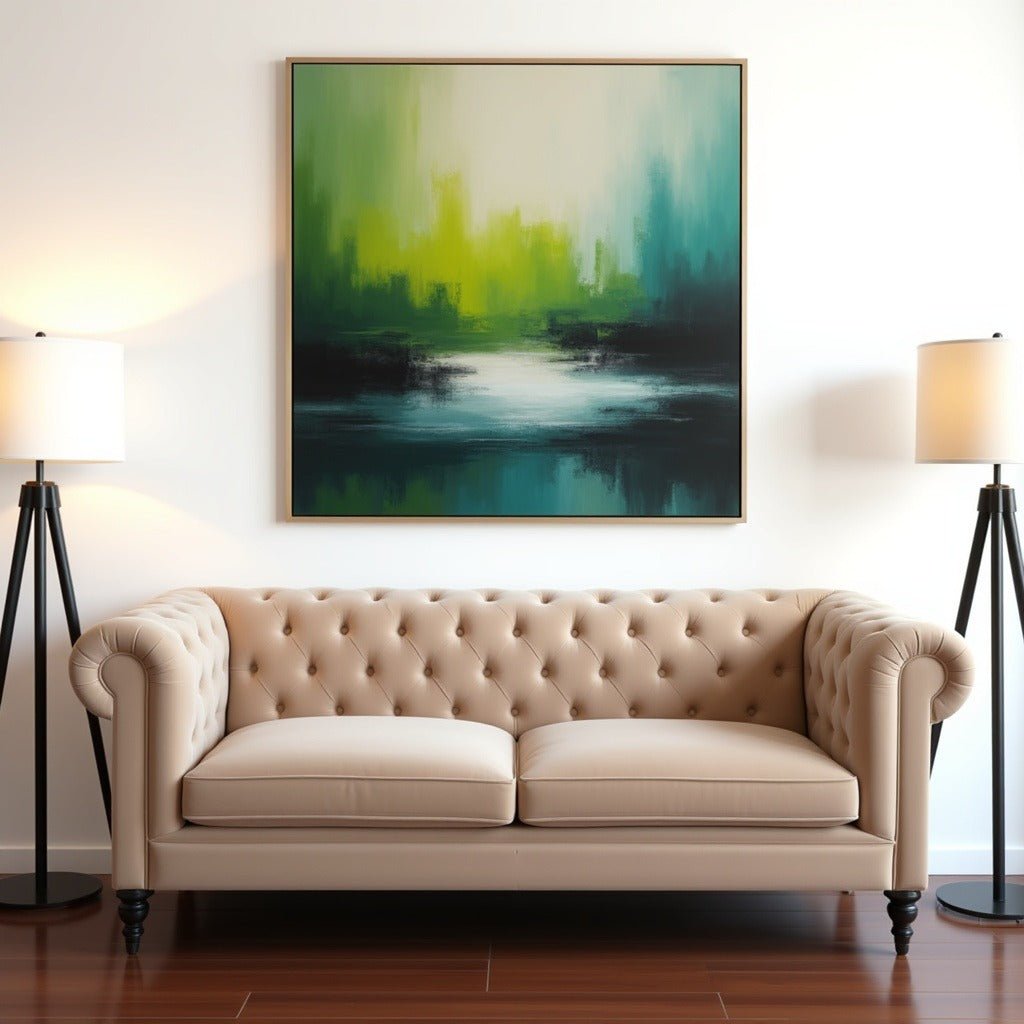 Hendrix Solid Wood 3 Seater Fabric Chesterfield Sofa for Living - Beige - Torque India