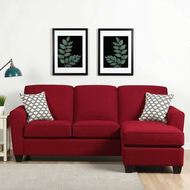 Holden 3 Seater L Shape Sofa With Ottoman For Living Room - Torque India