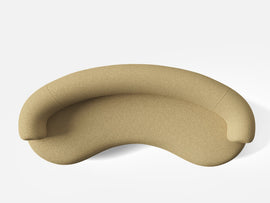 Roman Modern Curved Boucle 3 Seater Sofa – Sculptural Minimalist Couch