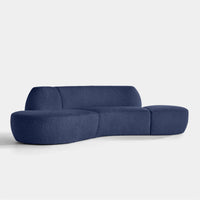 Zenith Modern Curved Modular Sofa – Plush Navy Blue Statement Couch