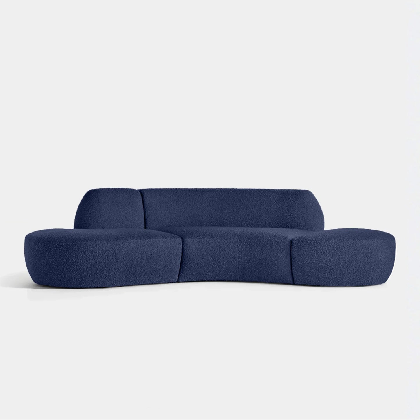 Zenith Modern Curved Modular Sofa – Plush Navy Blue Statement Couch