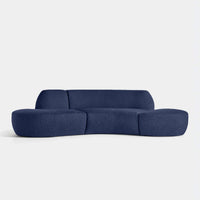 Zenith Modern Curved Modular Sofa – Plush Navy Blue Statement Couch