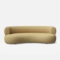 Roman Modern Curved Boucle 3 Seater Sofa – Sculptural Minimalist Couch
