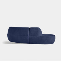 Zenith Modern Curved Modular Sofa – Plush Navy Blue Statement Couch