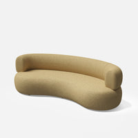 Roman Modern Curved Boucle 3 Seater Sofa – Sculptural Minimalist Couch