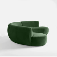 Lorenz 4 Seater Curved Sofa – Modern Velvet Fabric Couch for Living Room