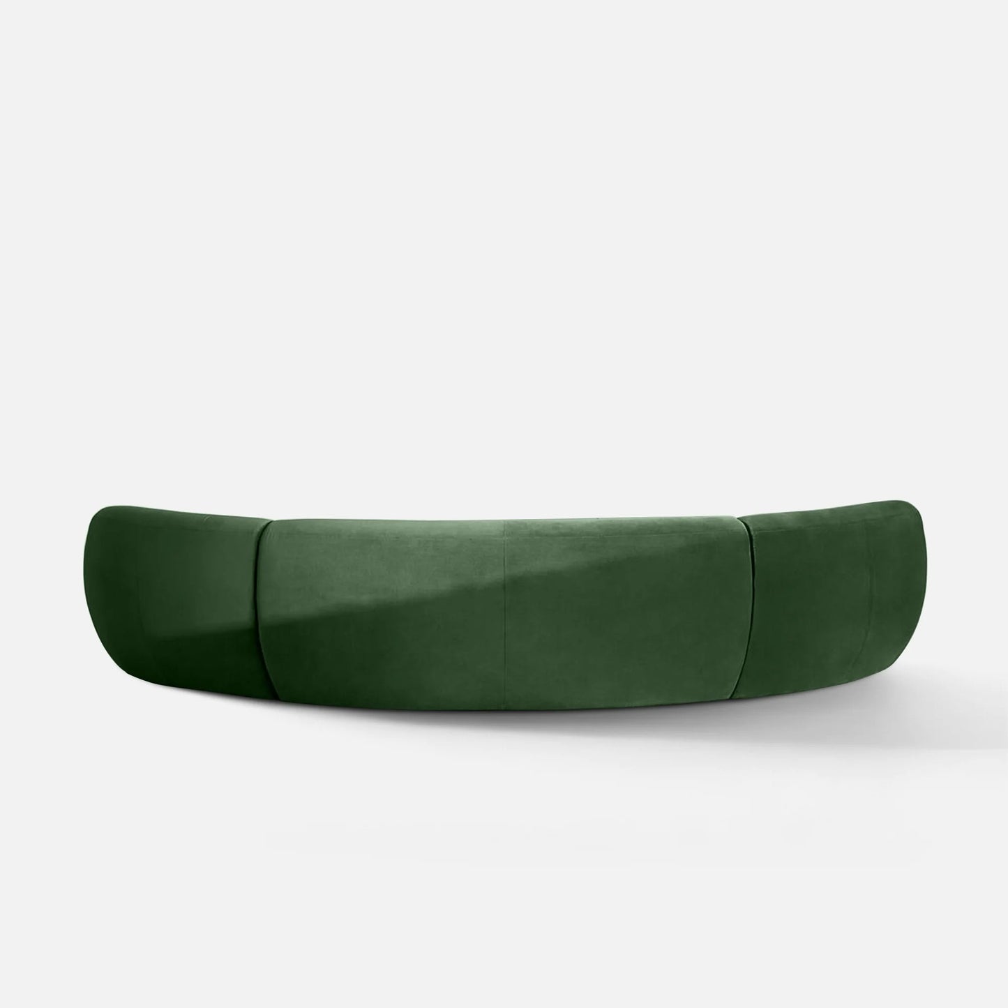 Lorenz 4 Seater Curved Sofa – Modern Velvet Fabric Couch for Living Room