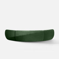 Lorenz 4 Seater Curved Sofa – Modern Velvet Fabric Couch for Living Room