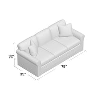 Jinita 3 Seater Fabric sofa for Living Room - Grey - Torque India