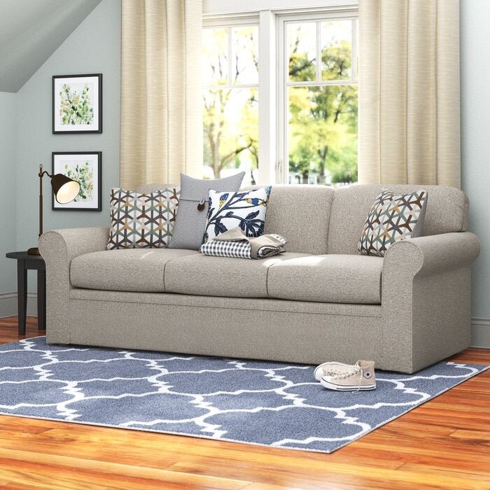 Jinita 3 Seater Fabric sofa for Living Room - Grey - Torque India