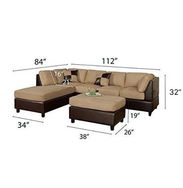 Jonathan L Shape 7 Seater Sofa For Living Room - Torque India