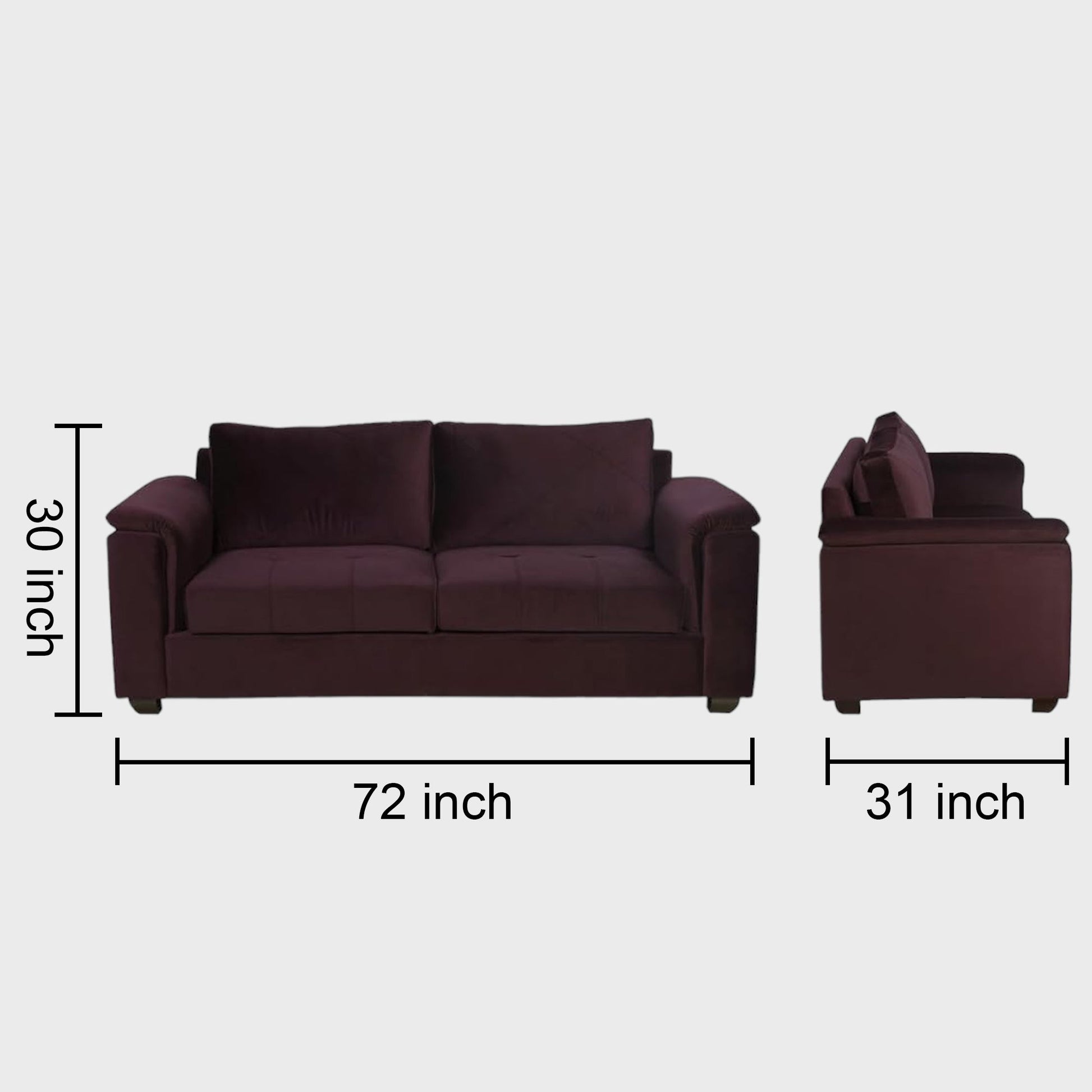 Jovel 3 Seater Fabric Sofa - Torque India