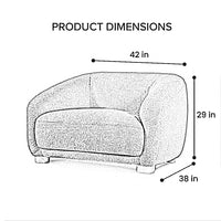 Kaniel Premium Boucle Fabric Sofa For Living Room. - TORQUE INNOVATIONS PRIVATE LIMITED