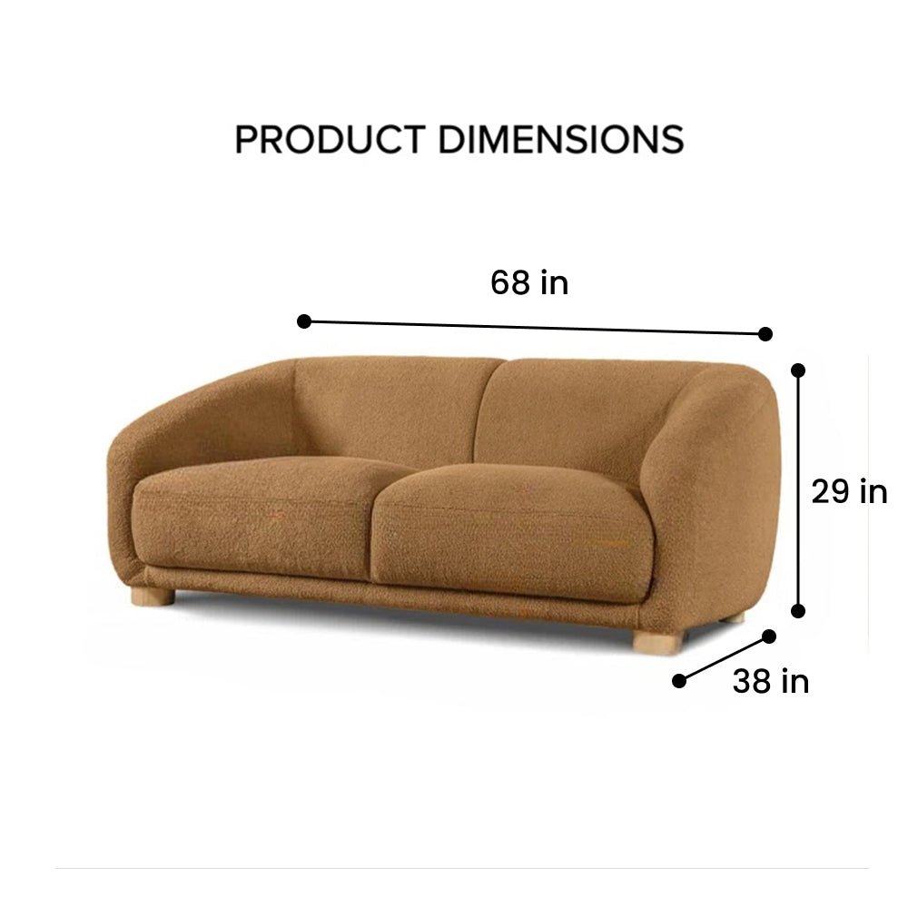 Kaniel Premium Boucle Fabric Sofa For Living Room. - TORQUE INNOVATIONS PRIVATE LIMITED
