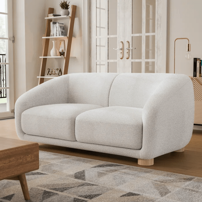 Kaniel Premium Boucle Fabric Sofa For Living Room. - TORQUE INNOVATIONS PRIVATE LIMITED
