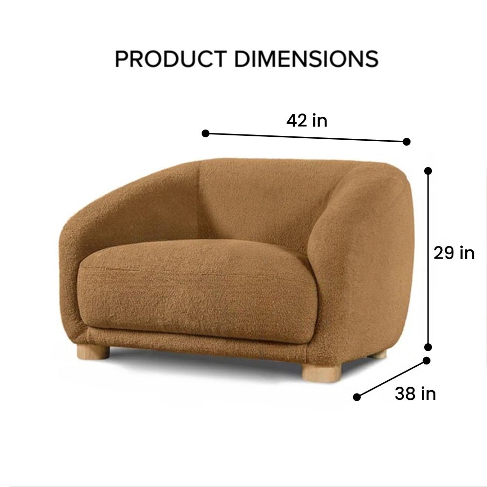 Kaniel Premium Boucle Fabric Sofa For Living Room. - TORQUE INNOVATIONS PRIVATE LIMITED