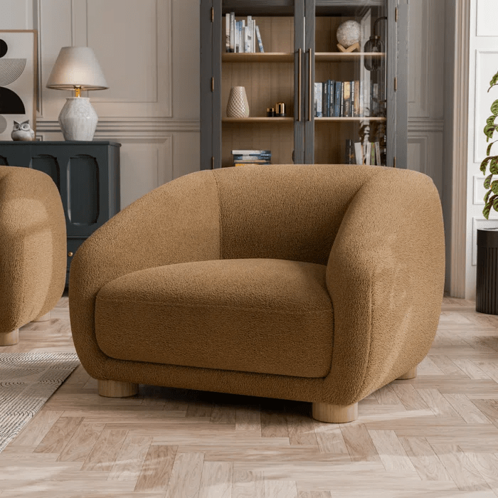 Kaniel Premium Boucle Fabric Sofa For Living Room. - TORQUE INNOVATIONS PRIVATE LIMITED